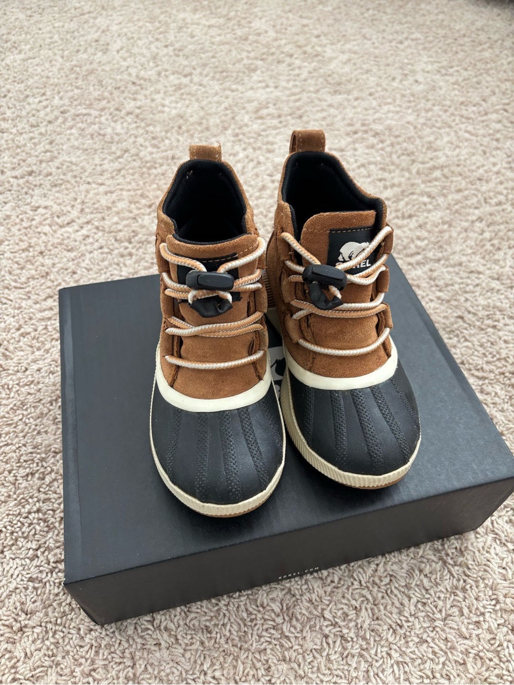 Sorel Kids Brown and Black Waterproof Duck Boots
